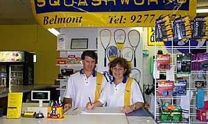 Lynda and Dallas welcome you to Squashworks Belmont.